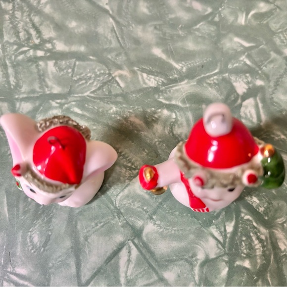Vintage Mouse and Snowman Christmas Ornaments Spaghetti Trim - Picture 4 of 5